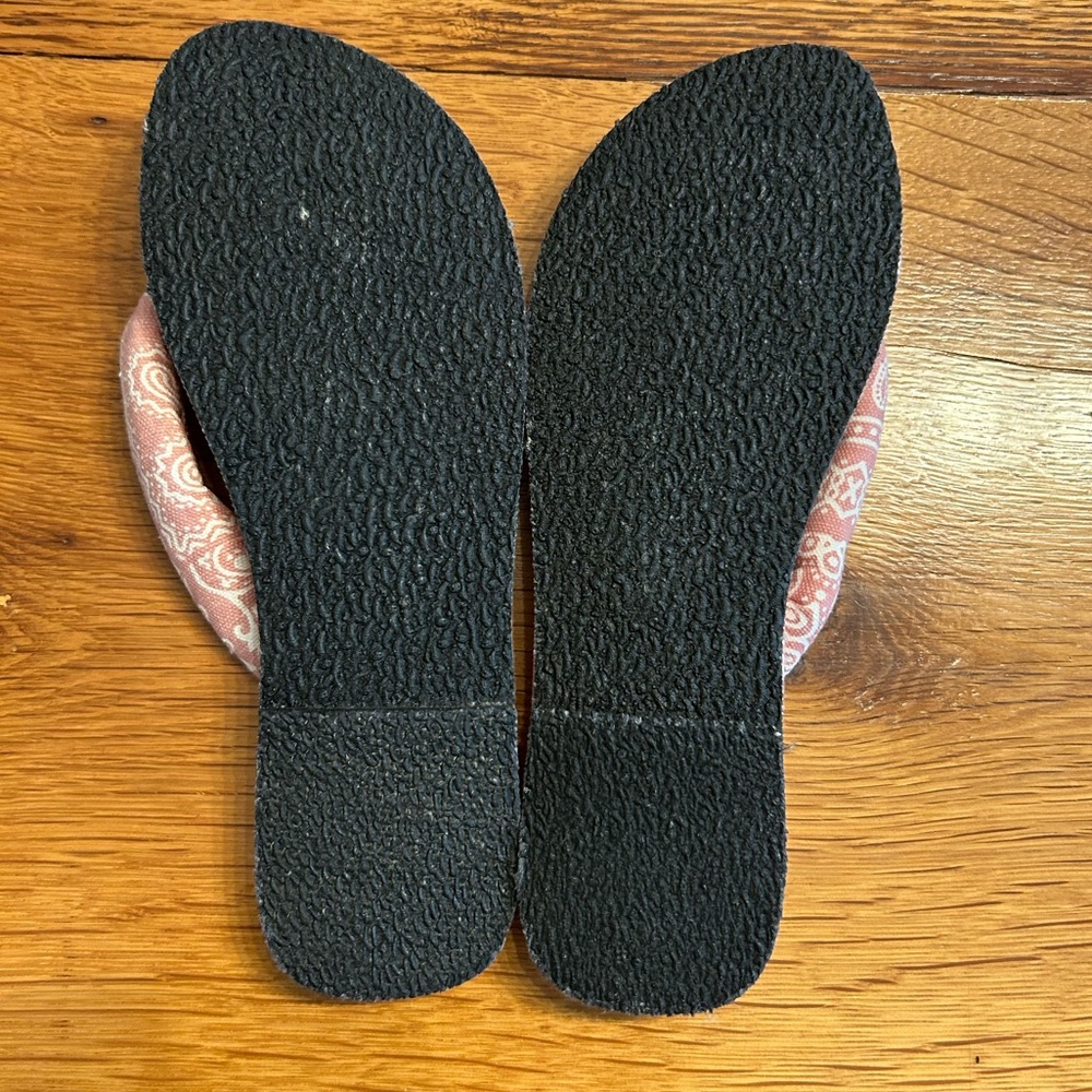 NWOT Free People Es Verdra Cotton Thong Sandals Women’s SZ 37 in Pink & White - Picture 4 of 8
